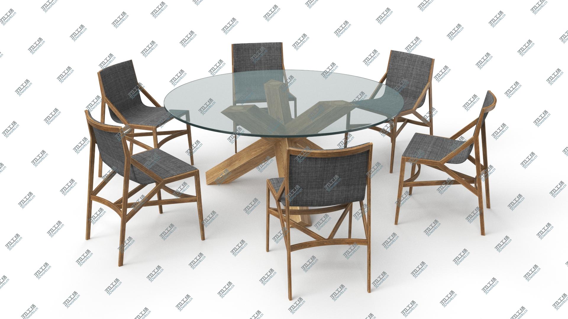 images/goods_img/2021040233/3D model Cassina Dining Table Chair Set Oak Glass Suit/1.jpg